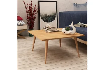 Mod Design Rektangulärt Soffbord 80 cm i Trä med Koniska Ben - Brun - Möbler - Bord & matgrupper - Soffbord