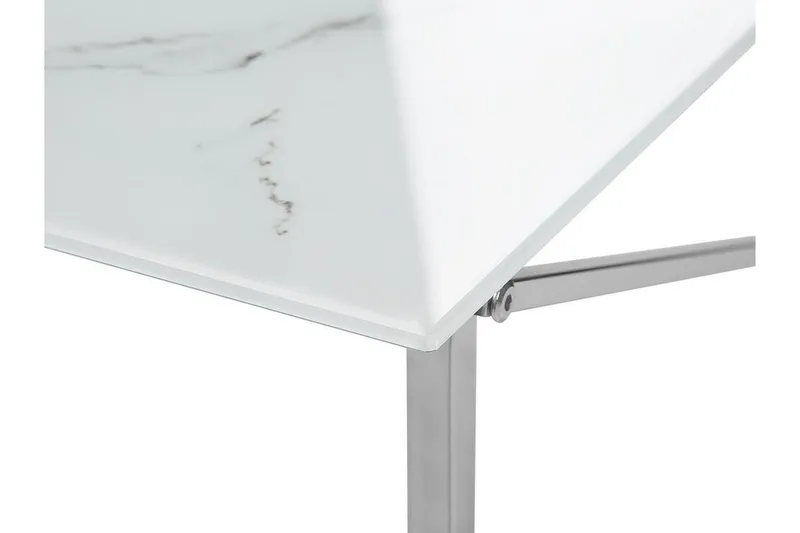 Nod Soffbord 100 cm Marmormönster - Vit/Silver - Möbler - Bord & matgrupper - Soffbord