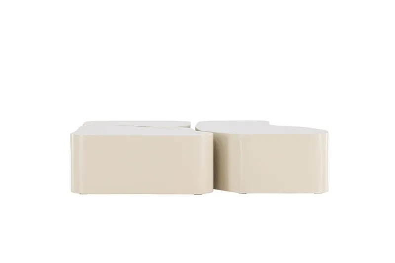 Nordland 92x74 cm Rektangulärt Soffbord i Trä, Beige