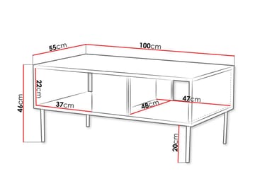 Norrs Soffbord 100 cm - beige - Möbler - Bord & matgrupper - Soffbord