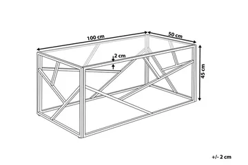 Orland Soffbord 100 cm - Glas/Guld - Möbler - Bord & matgrupper - Soffbord