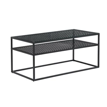 Orvanel Soffbord 100 cm - Transparent och mattsvart - Möbler - Bord & matgrupper - Soffbord - Soffbord med förvaring