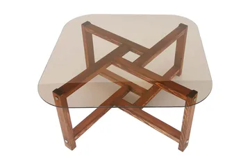 Ostwerwal Soffbord 80 cm Runt - Natur/Glas - Möbler - Bord & matgrupper - Soffbord
