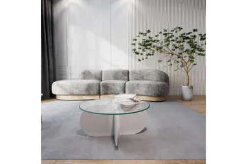 Pakalni Soffbord 75x35x75 cm Runt - Vit - Möbler - Bord & matgrupper - Soffbord