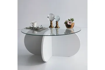 Pakalni Soffbord 75x35x75 cm Runt - Vit - Möbler - Bord & matgrupper - Soffbord