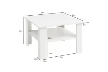 Podsiad Soffbord 60 cm - Vit - Möbler - Bord & matgrupper - Soffbord