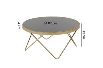 Reineck Soffbord 82 cm Runt - Svart/Guld - Möbler - Bord & matgrupper - Soffbord