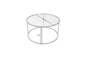 Soffbord Rikiya Guldtransparent - Guldtransparent - Möbler - Bord & matgrupper - Soffbord
