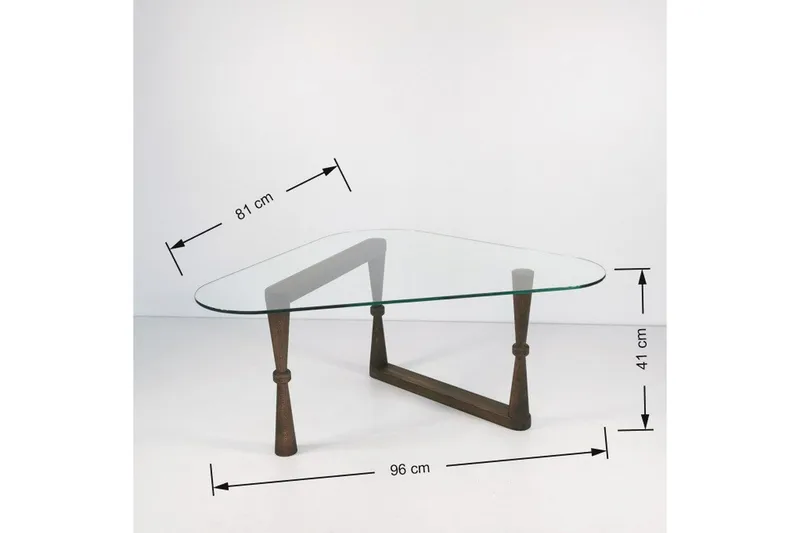 Sabani Soffbord 96 cm Trekantig - Valnötsbrun - Möbler - Bord & matgrupper - Soffbord