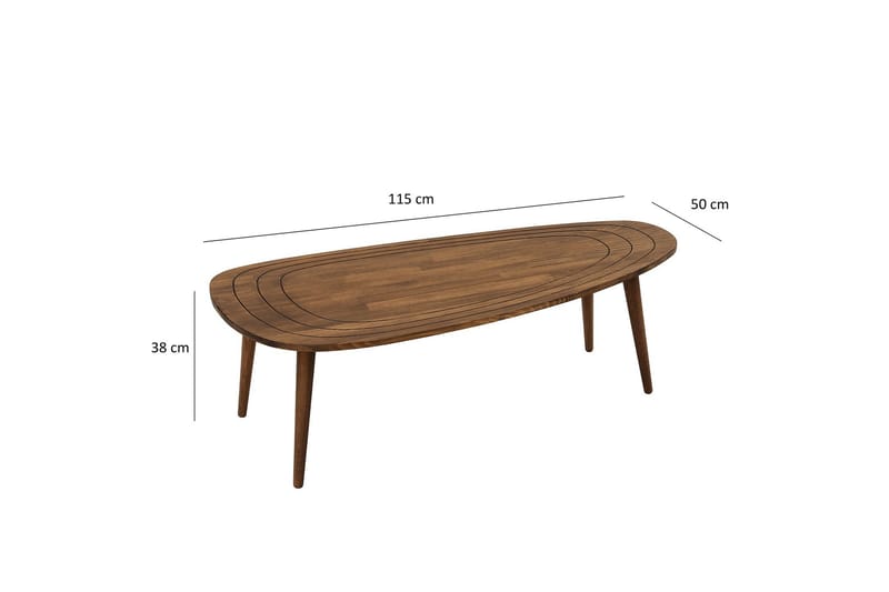 Saldus Soffbord 115 cm - Valnöt - Möbler - Bord & matgrupper - Soffbord