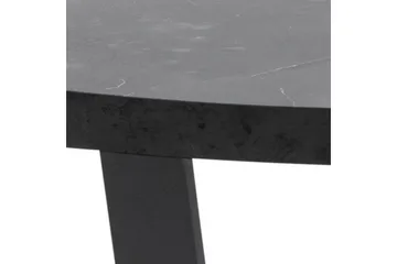Sansi 77 cm Runt Soffbord i Trä med Marmormönster - Svart - Möbler - Bord & matgrupper - Soffbord