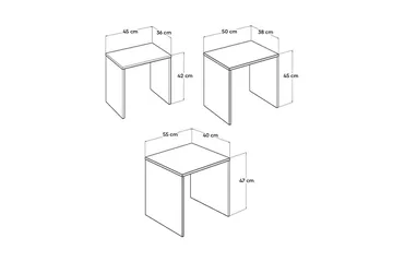 Satsbord 55 cm - Vit - Möbler - Bord & matgrupper - Soffbord