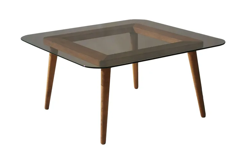 Selter Soffbord 80 cm, Brons/Glas