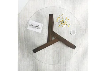 Sibas Soffbord 75 cm Runt - Valnöt/Glas - Möbler - Bord & matgrupper - Soffbord