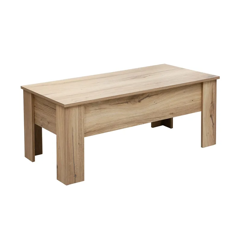 Soffbord Hannes 100x50x42 cm rustik melamin, Brun
