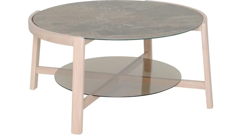 Soffbord Quisto Ø90 cm, Vitlackad