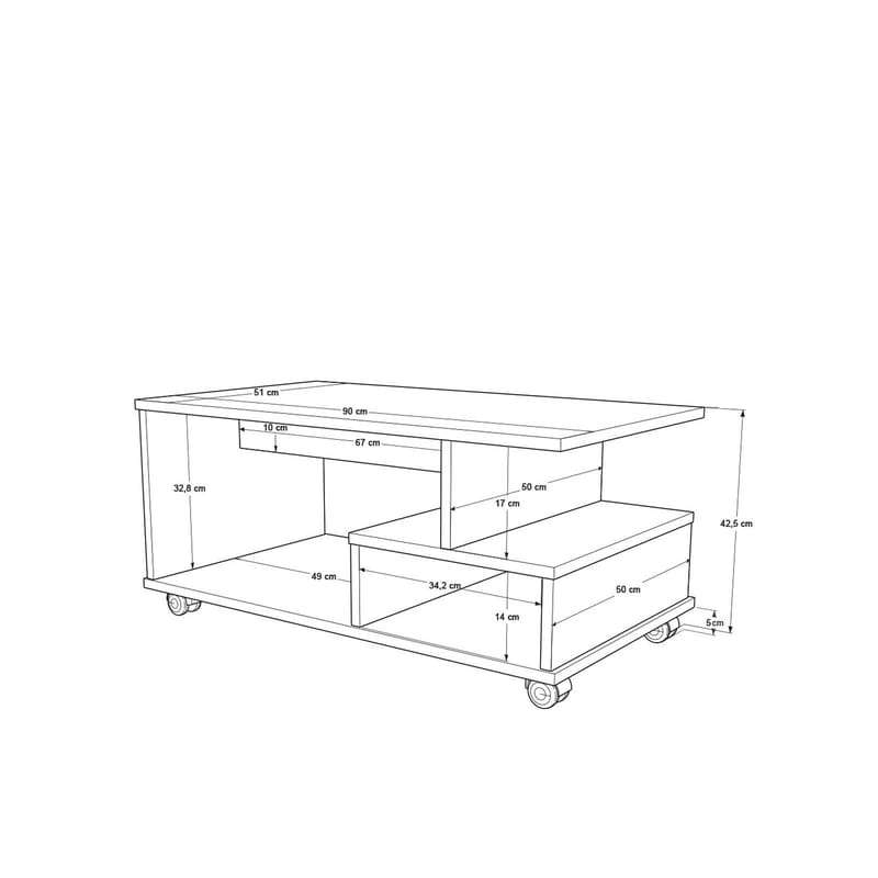 Solven Soffbord 90x42,5x51 cm - Ek - Möbler - Bord & matgrupper - Soffbord