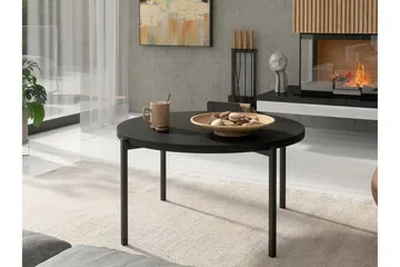 Staffin Runt Soffbord i Målat Trä - Svart - Möbler - Bord & matgrupper - Soffbord