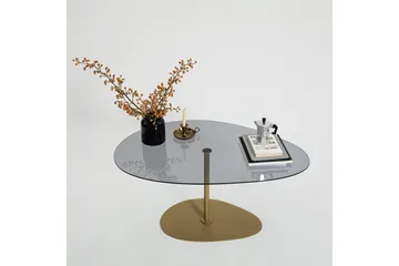 Svanabyn Soffbord 90 cm - Grå/Guld - Möbler - Bord & matgrupper - Soffbord