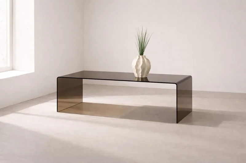 Soffbord Telemark 120 cm - bruntonat glas - Möbler - Bord & matgrupper - Soffbord