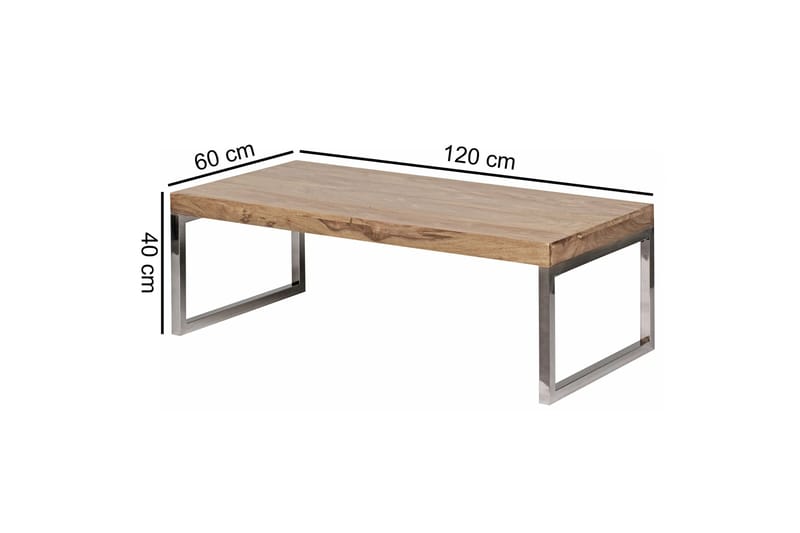 Thuxton Soffbord 120 cm - Akacia/krom - Möbler - Bord & matgrupper - Soffbord