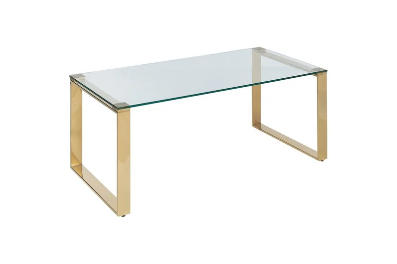 Soffbord Tilon Guld/transparent - Guld/transparent - Möbler - Bord & matgrupper - Soffbord