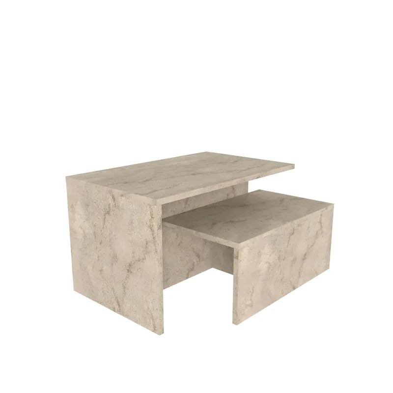 Vumira Satsbord 2 delar 72 cm, Travertin