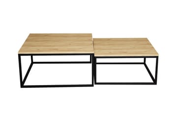 Wardner Kvadratiskt Soffbord Satsbord 76 cm i Ek - Beige - Möbler - Bord & matgrupper - Soffbord