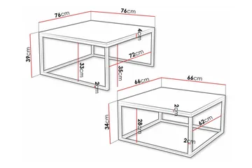 Wardner Soffbord 76 cm - Svart - Möbler - Bord & matgrupper - Soffbord