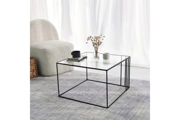 Wijkan Soffbord 55 cm - Glas/Svart - Möbler - Bord & matgrupper - Soffbord