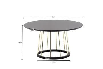 Wilhem Soffbord 80 cm Rektangulär - Svart - Möbler - Bord & matgrupper - Soffbord