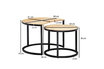 Willowdale Satsbord 60 cm Halvcirkel - Brun/Svart - Möbler - Bord & matgrupper - Soffbord