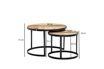 Willowdale Satsbord 60 cm Runt - Natur/Svart - Möbler - Bord & matgrupper - Soffbord