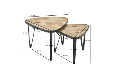 Willowdale Satsbord 60 cm Trekantig - Brun/Svart - Möbler - Bord & matgrupper - Soffbord
