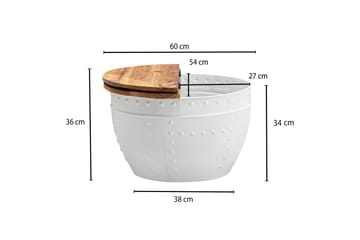 Willowdale Soffbord 60 cm Runt - Brun/Vit - Möbler - Bord & matgrupper - Soffbord
