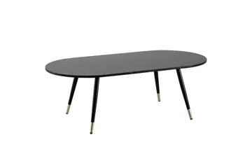 Soffbord Wohnling marmorlook 120 cm, oval modern stil Marmor Svart - Marmor Svart - Möbler - Bord & matgrupper - Soffbord