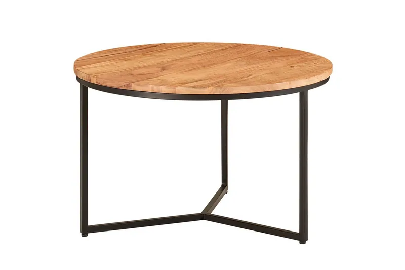 Soffbord Wohnling Massivt trä 60 cm Rund Modern