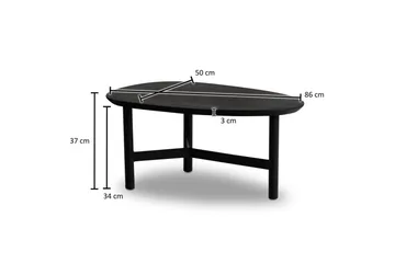 Soffbord Wohnling Massivt trä njurformad 3-bensram modern - Möbler - Bord & matgrupper - Soffbord