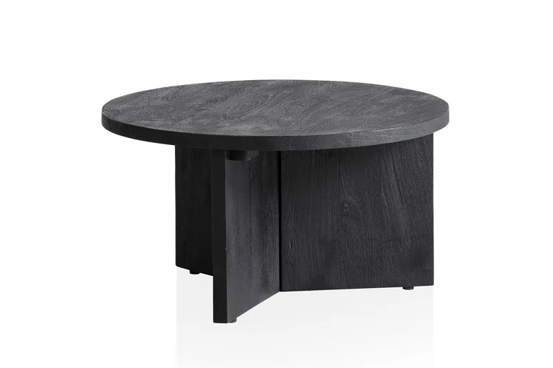 Soffbord Wohnling Massivt trä rund 60 cm klassisk bas lantligt - Möbler - Bord & matgrupper - Soffbord
