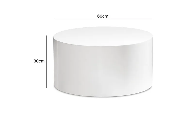 Soffbord Wohnling MONOBLOC rund 60 cm, modern stil Vit - Vit - Möbler - Bord & matgrupper - Soffbord