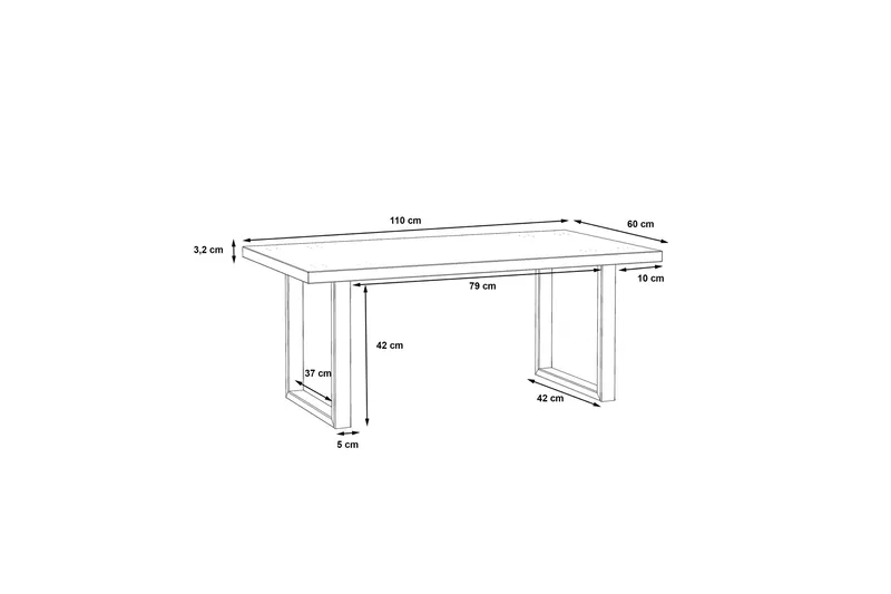 Yatton Soffbord 110 cm - Svart/Brun - Möbler - Bord & matgrupper - Soffbord