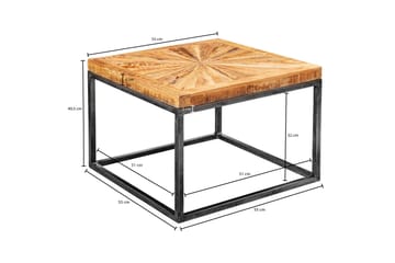 Zyauna 55 cm Kvadratiskt Soffbord i Ek - Brun - Möbler - Bord & matgrupper - Soffbord