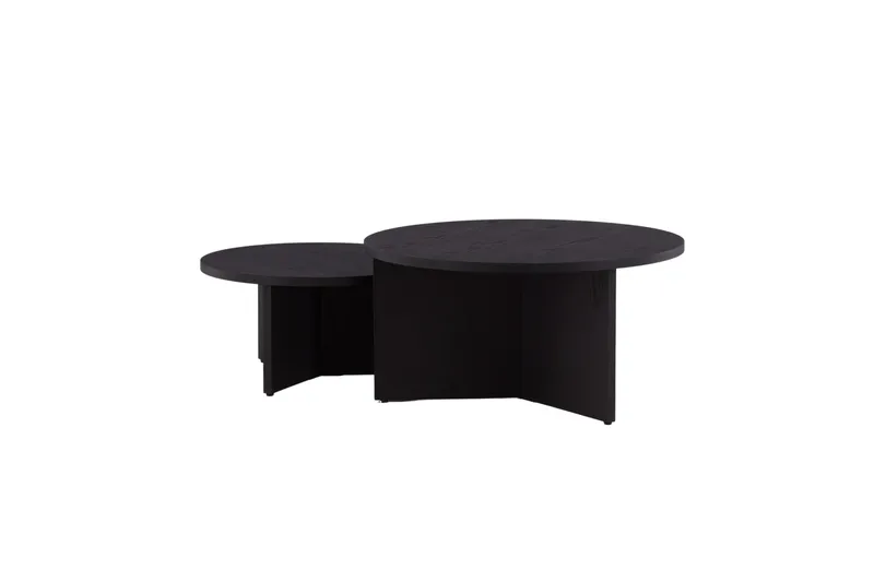 Soffbordset Saltö 2st Runda 85 cm/65 cm - Svart - Möbler - Bord & matgrupper - Soffbord