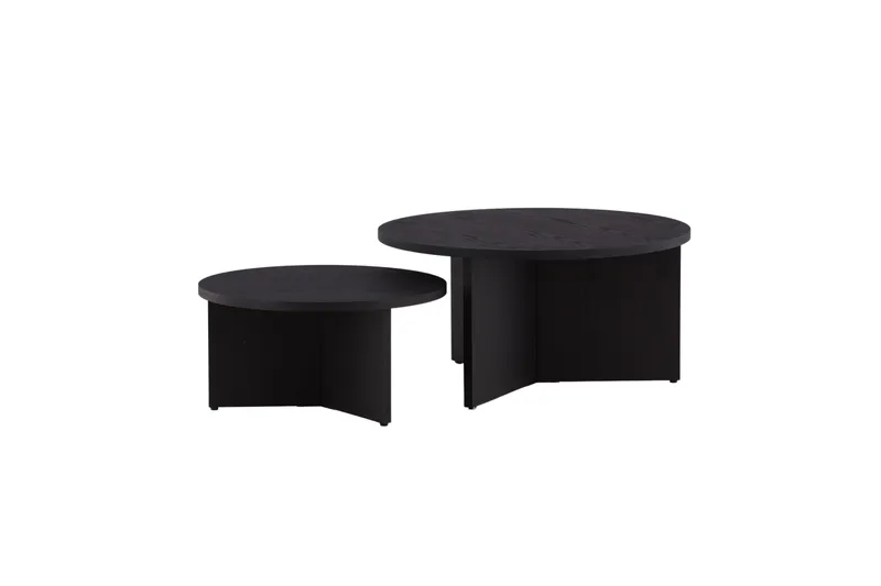 Soffbordset Saltö 2st Runda 85 cm/65 cm - Svart - Möbler - Bord & matgrupper - Soffbord
