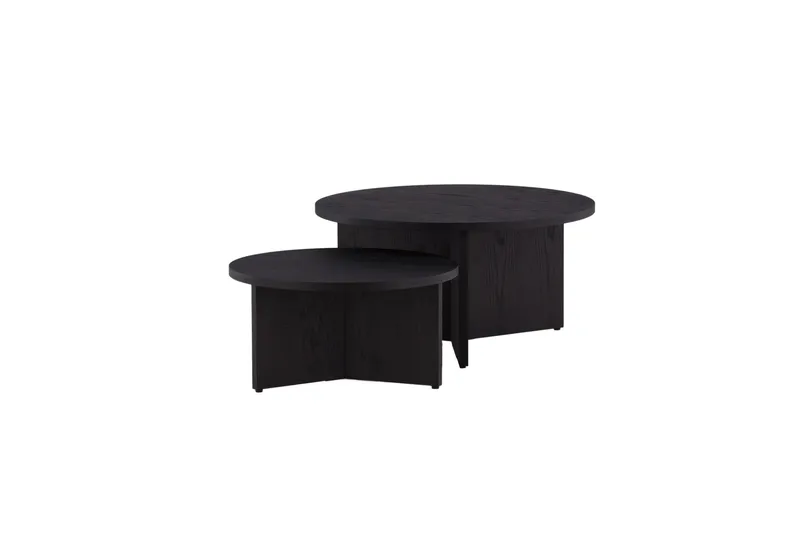 Soffbordset Saltö 2st Runda 85 cm/65 cm - Svart - Möbler - Bord & matgrupper - Soffbord