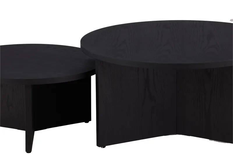 Soffbordset Saltö 2st Runda 85 cm/65 cm - Svart - Möbler - Bord & matgrupper - Soffbord