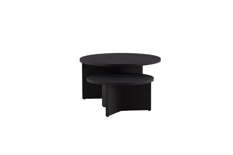 Soffbordset Saltö 2st Runda 85 cm/65 cm - Svart - Möbler - Bord & matgrupper - Soffbord