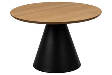 Soli Ø65 cm Runt Soffbord i Trä med Konformad Fot - Beige - Möbler - Bord & matgrupper - Soffbord
