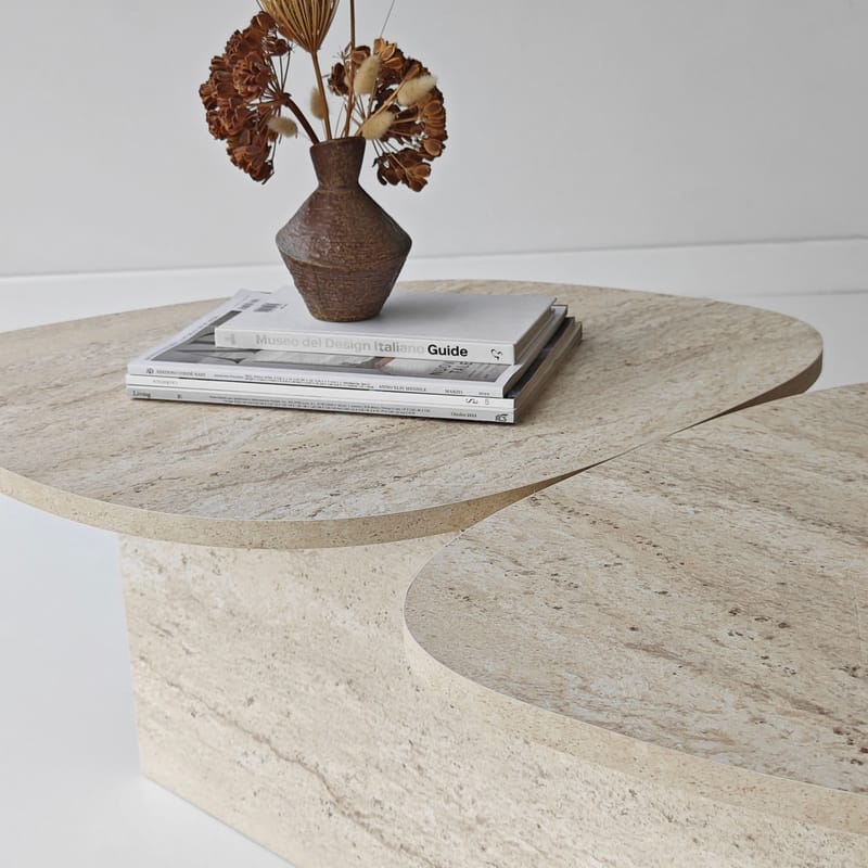 Sovranor Soffbord 125 cm - Travertin - Möbler - Bord & matgrupper - Soffbord