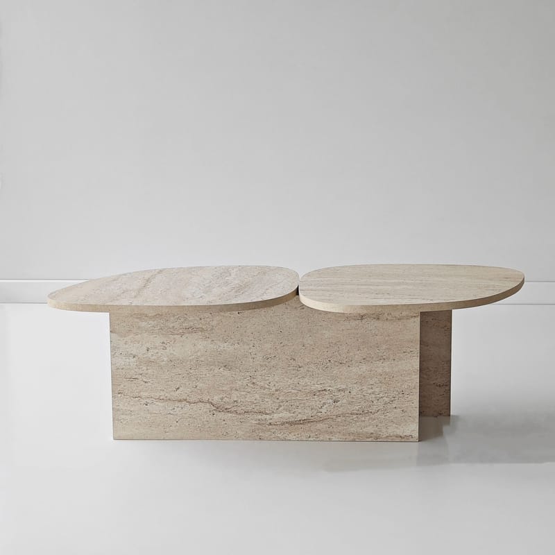 Sovranor Soffbord 125 cm - Travertin - Möbler - Bord & matgrupper - Soffbord